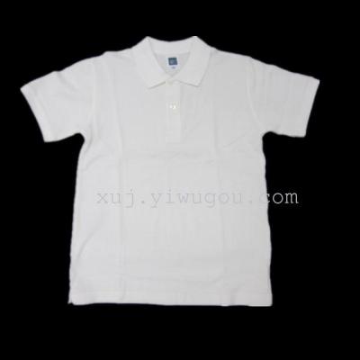 230g white fine cotton ladies lay out the fork under the Lady's POLO shirt waist design