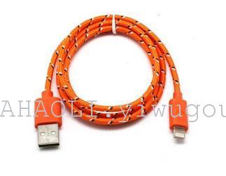 IPhone5 1 m data cable charging cable color nylon fiber rope.