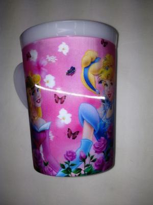 3D glass cup Cup handles of the child Disney snow white patterns will change