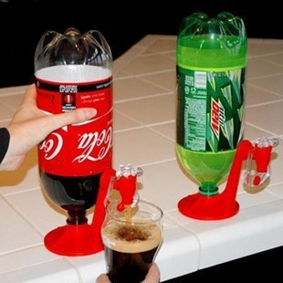 Creative water drinker coke bottle upside-down water dispenser soda fountain drink switch beverage dispenser