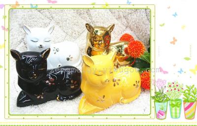 Animal big cat new ornaments color glaze decoration the creative decorations home decoration crafts wholesale