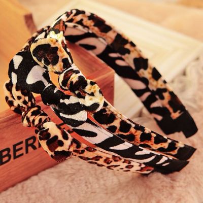 2014 new Korean fabric velvet Leopard print hoops head buckle head flower hair clips