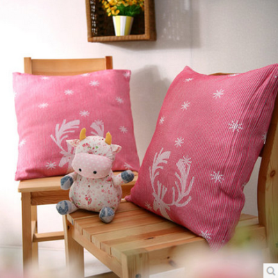 Christmas deer cotton pillowcase car pillowcase cushion cushion cushion sofa pillowcase office pillow
