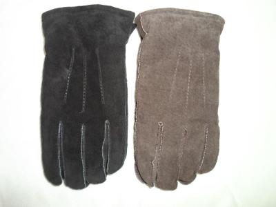 Sew pigskin suede back outside the men's gloves