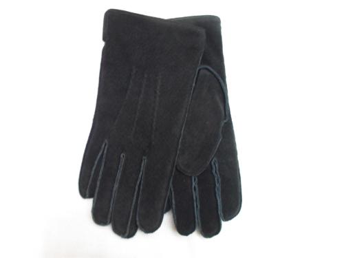men‘s pigskin suede machine sewing outside seam handmade three-way rib gloves