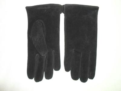 Ladies pigskin suede panels within seam gloves