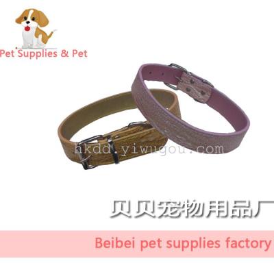Crocodile pattern pet dog collar medium to large dogs pulling rope necklace
