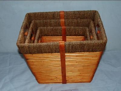 Hand woven wicker laundry basket wicker basket storage box trash basket gift basket household items
