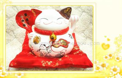 Bone China ceramic piggy banks ceramic Feng Shui lucky cat cats
