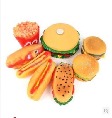 Cartoon hamburgers hot dogs French fries sound toy pet pet supplies cat toys dog toys