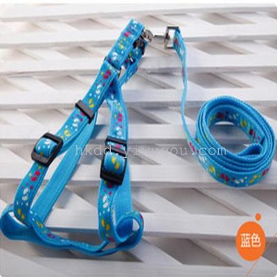 Cute and durable traction rope dog pet supplies-chest and back chest straps small medium large breed dog leashes