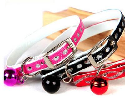 Cat collars pet collar small dog dogs collars pet collar PU cat supplies cat collar with Bell