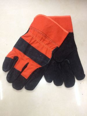 Welding high-temperature leather canvas gloves