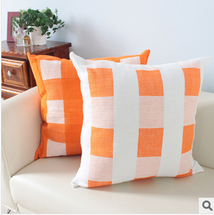 Mingyang fashion simple orange plaid pillowcase/cushion cover wholesale 55*55cm