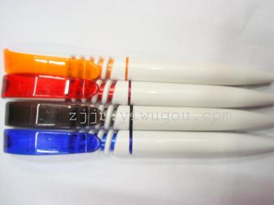 New Korean white ballpoint pen transparent colour barrel ball point pen