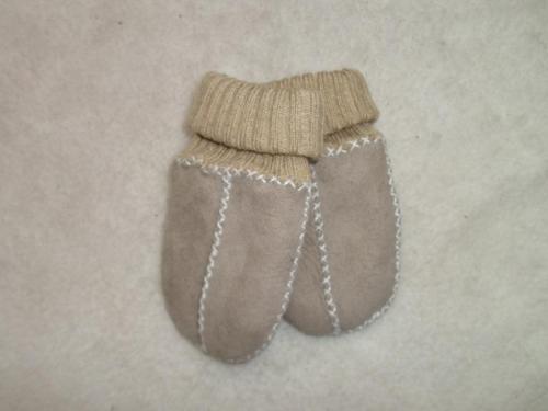Children‘s Leather and Fur Hand-Made Screw Type Gloves