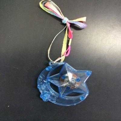 Manufacturers of children's toys colorful colorful flash pendant flash necklace flashing transparent Moon Star Pendant