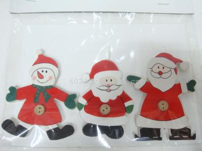 Factory direct three series hanging snowman Christmas Santa ornaments