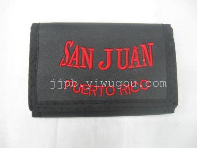 Oxford fabric, waterproof 600D produced embroidered wallet.