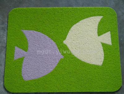 Shida Color Spinning Stitching Color Non-Slip Sole Bright PVC Floor Mat 60 * 82cm