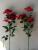 Single three roses artificial flowers wedding flowers home with flower plant simulation