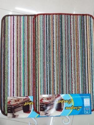 Small color square floor mats non-slip foot pads small stripes rug