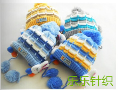 Hat new 2014 the Korean version of a hat Korea children hats baby Bunny ear hats knitted hats