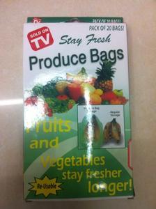 Fresh vegetable food fresh bags