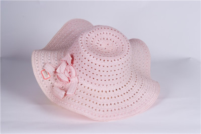 Korean fashion three flowers large-brimmed straw hat straw hats summer hats Sun Beach sweet cute Hat