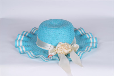 Sweet cute Hat child Korean straw Beach hats summer roses dome Cap Topi
