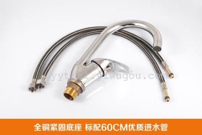 Kitchen faucet hot and cold faucets kitchen sink wash basin brass faucet you can turn mixer