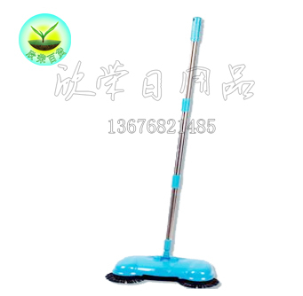 [Factory Direct Sales] Hand Push Automatic Broom Multi-Function Broom Stainless Steel Household Hand Push Broom