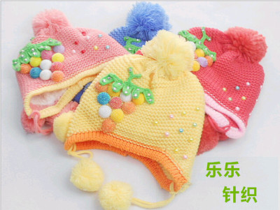 Hat the original single foreign trade children's hat cartoon grape knitting hat baby hat han edition