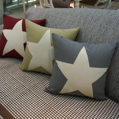 Name Yang woven show simple fashion canvas pentagonal star pillow cushion for leaning on sofa waist for leaning on the head ofa bed pillow