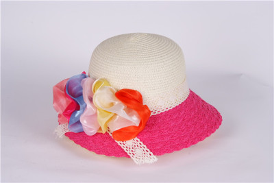 Liangmao summer fashion flowers girl Korean version of boom tour sun visor Hat straw sweet