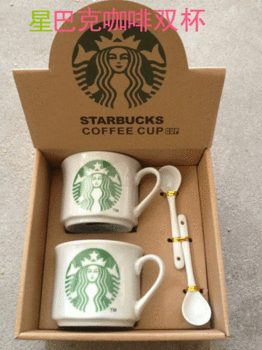 Factory Outlet boutique 10-Yuan porcelain couple pair of stylish new Starbucks Cup of coffee for a cup