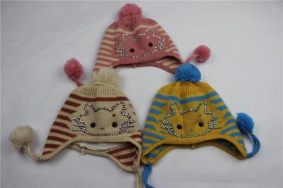Cap /2014 New South Korean children hat Kitty cartoon cat Sequin Knit Hat Mao Xianmao Bao Baomao