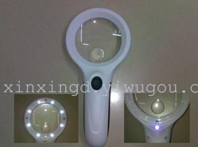 Magnifying glass with LED lamp