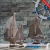 Small Ship Model Mediterraneal-style wooden crafts Home Glades Single Sailboat MA04322