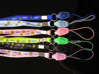 Mobile smiley face lanyard badge lanyard lanyard lanyard shows long hanging neck Office wholesale