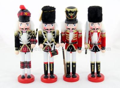 Hand-painted wooden Nutcracker soldier puppet home decorating decoration gift BJ1410