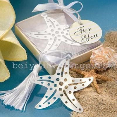 Wholesale creative wedding wedding wedding gift bookmark gifts Starfish bookmark