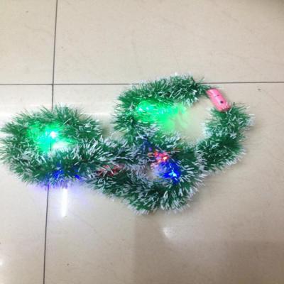 Christmas Garland with Lights Abroad with Middle East and South American Countries Is Hawaii Decorations Factory Direct Sales