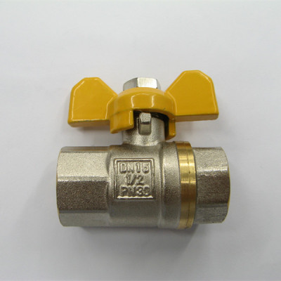 Ball valve with butterfly handle double Female1/2 3/4 1" 