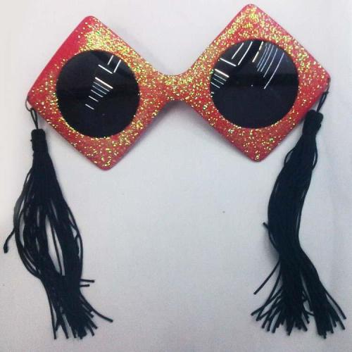 Ball Fun Glasses Playing Cards Face Square with Stripes Glasses Unisex Fashion Retro Glasses