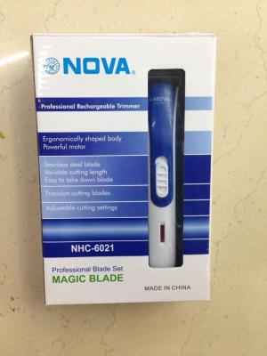 With dry batteries NOVA6021 rechargeable hair Clipper