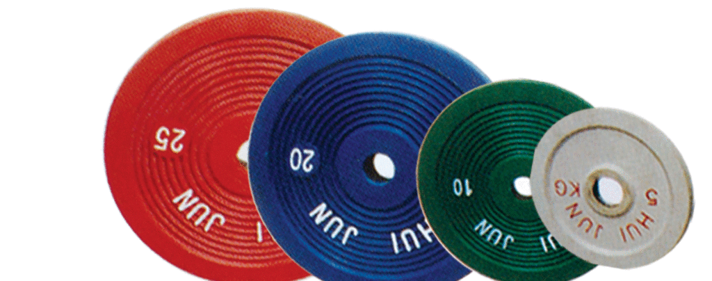 color barbell disk