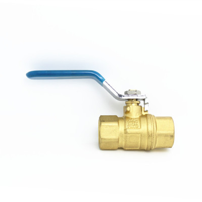 Long handle polished brass ball valve one-second 1 "