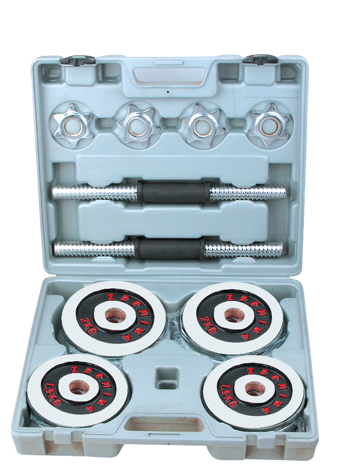 Red Electroplating Dumbbells Boxed