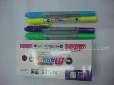 Double-color fluorescence pen, color, Yan yan, writing fluency square highlighters